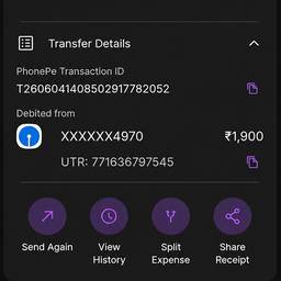 Bank Transfer Receipt Edit