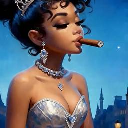 Avant - Portrait Élégant avec Fumée de Cigare