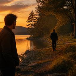 Lakeside Sunset Farewell