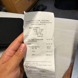 Edit Receipt Items