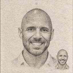 Pencil Sketch Portrait Card