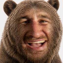 Bear Man Face Merge