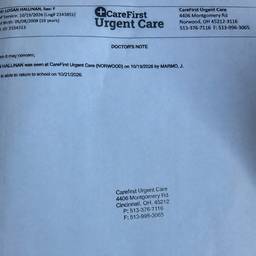 Doctor's Note Date Change
