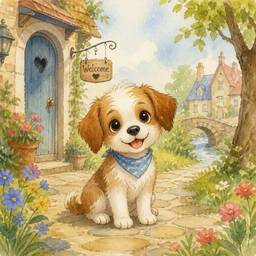 Storybook Dog Illustration
