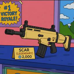 Simpsons Style Fortnite SCAR