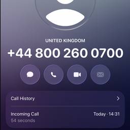 Avant - Modification de Capture d'Écran de Numéro de Téléphone