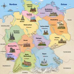 Germany Map Illustration