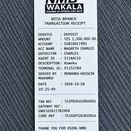 Bank Receipt Amount Edit