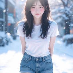 Snowy Street Portrait