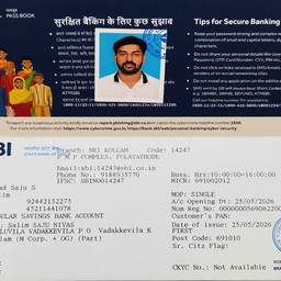 Straighten Bank Passbook Photo