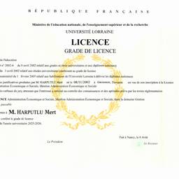 French Diploma Text Edit