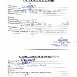 Medical Certificate Name & Date Edit