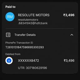 Payment Screenshot Amount Edit
