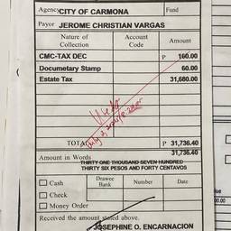 Official Receipt Edit
