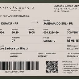 Landscape Travel Ticket