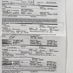 Birth Certificate Text Edit