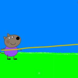 Before - Cartoon Wolf Pole Vault