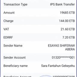 Bank Transfer Receipt Edit