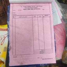 Avant - Reçu Manuscrit sur Bloc-notes