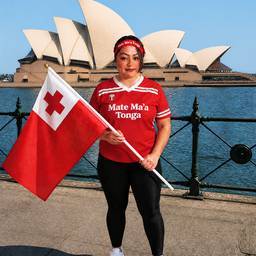 Depois - Bandeira de Tonga na Ópera de Sydney