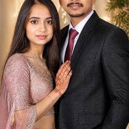 Lehenga Couple Portrait