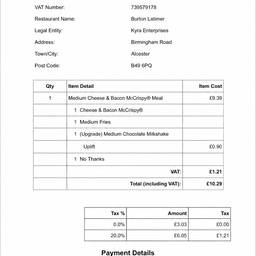 Edit Receipt Details AI