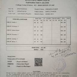 Exam Marksheet Marks Edit