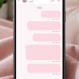Pink Chat Bubble Mockup