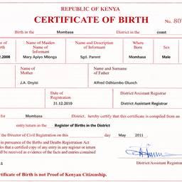 Birth Certificate Cleanup