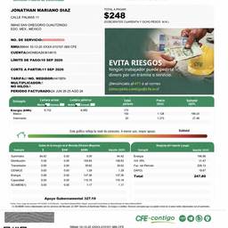 After - CFE Utility Bill Edit