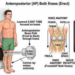Knee X-Ray Positioning Diagram