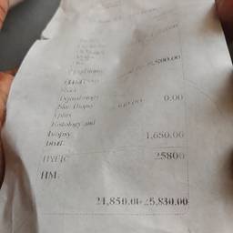 Edit Handwritten Calculation Amount