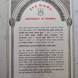 Before - University Degree Certificate Edit