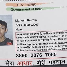 Aadhaar Card Year Edit