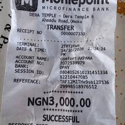 Editable Bank Transfer Receipt