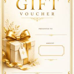 Golden Gift Voucher Template