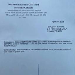Avant - Modifier la date d'une note médicale