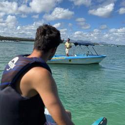 Before - Cloudless Sky Boat Photo
