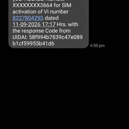 After - SMS Screenshot Number Edit