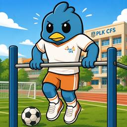 School Athlete Cartoon Mascot