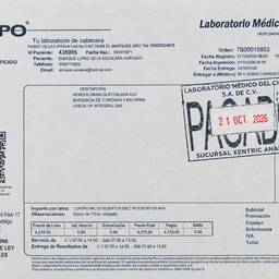 Lab Receipt Amount Edit