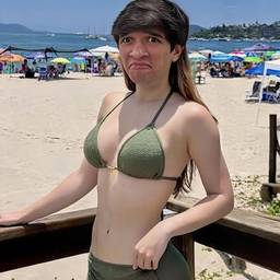 Face Swap Beach Photo