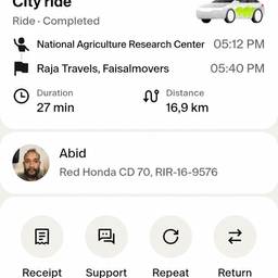 Edit Ride Receipt Text