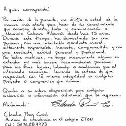 Clean Handwritten Letter
