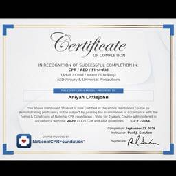 CPR Certificate Date Edit