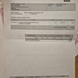 Medical Receipt Text Edit