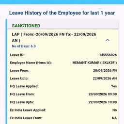 Employee Leave Date Edit