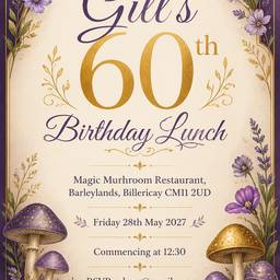 Elegant 60th Birthday Invitation