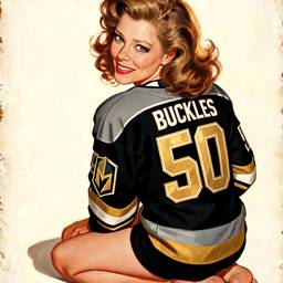 Vintage Pinup Hockey Jersey