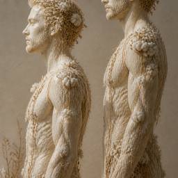Cotton Texture Male Portrait